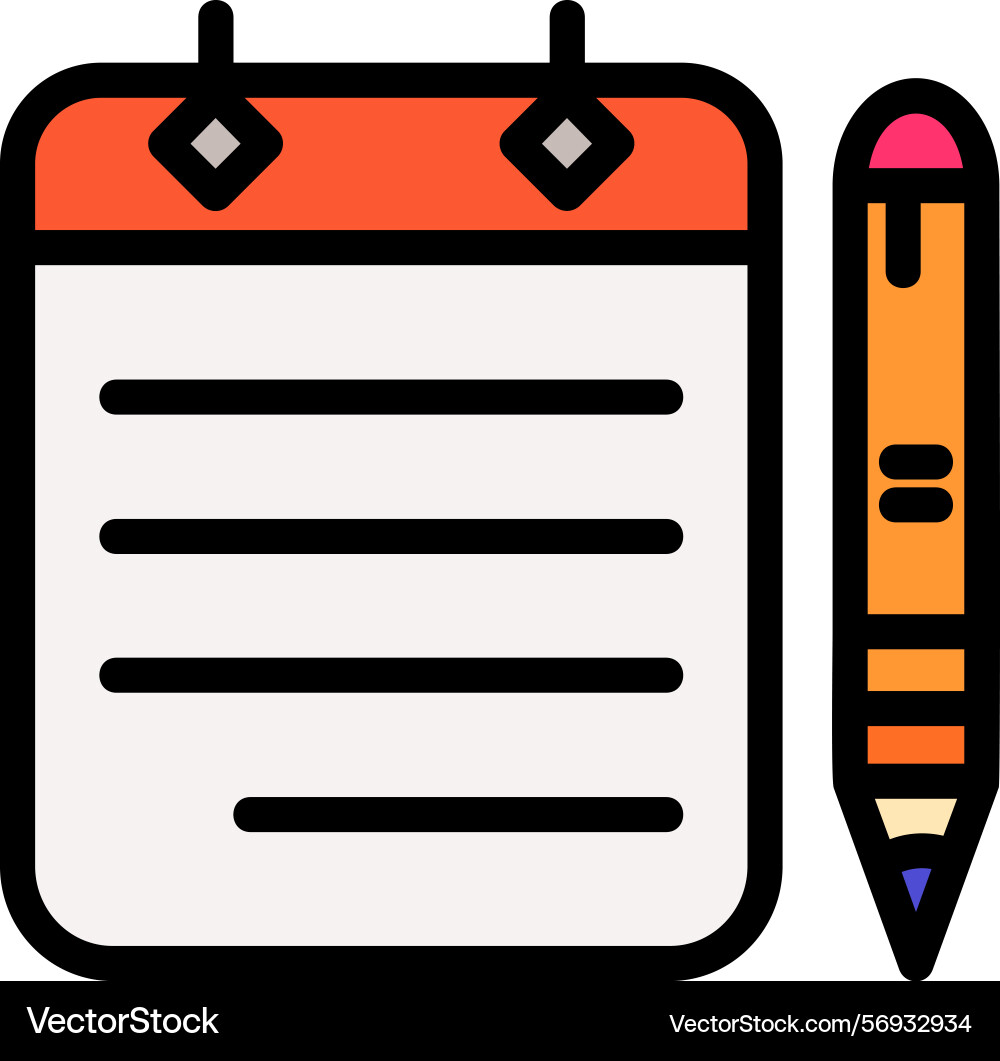 Memo line filled style icon design vector image