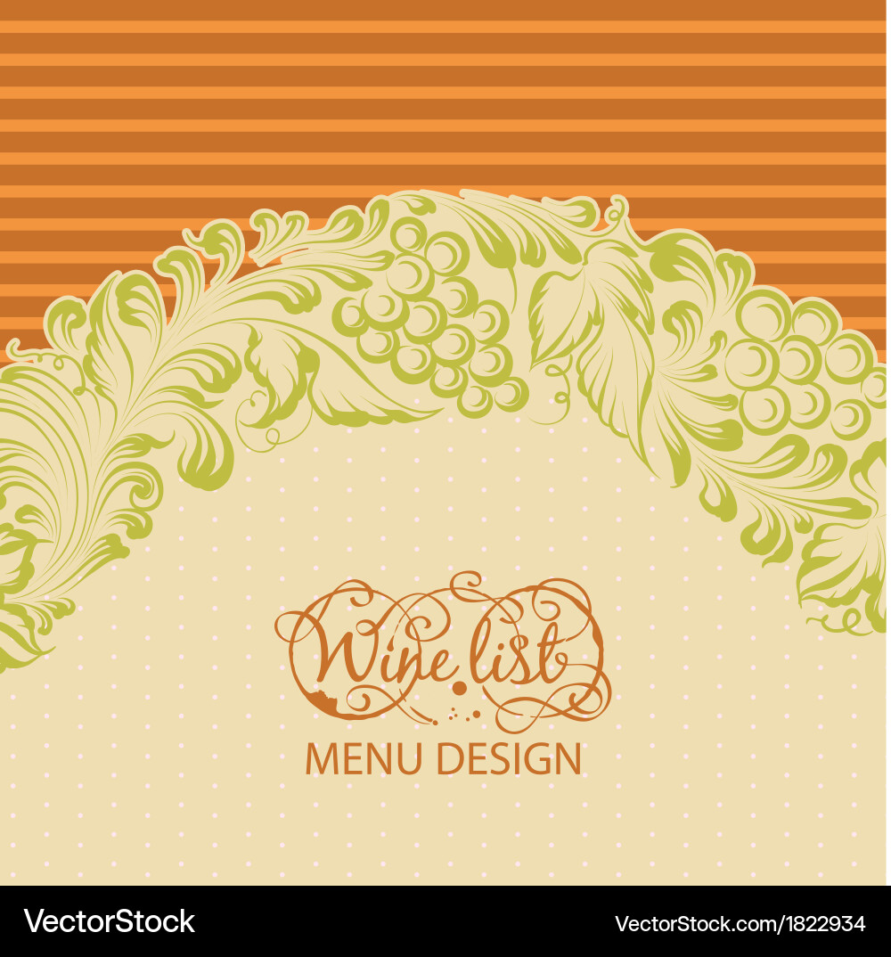 Menu design wine list Vector Image