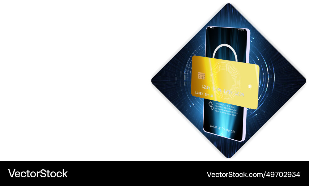 Mobile from different angles with blank screen vector image