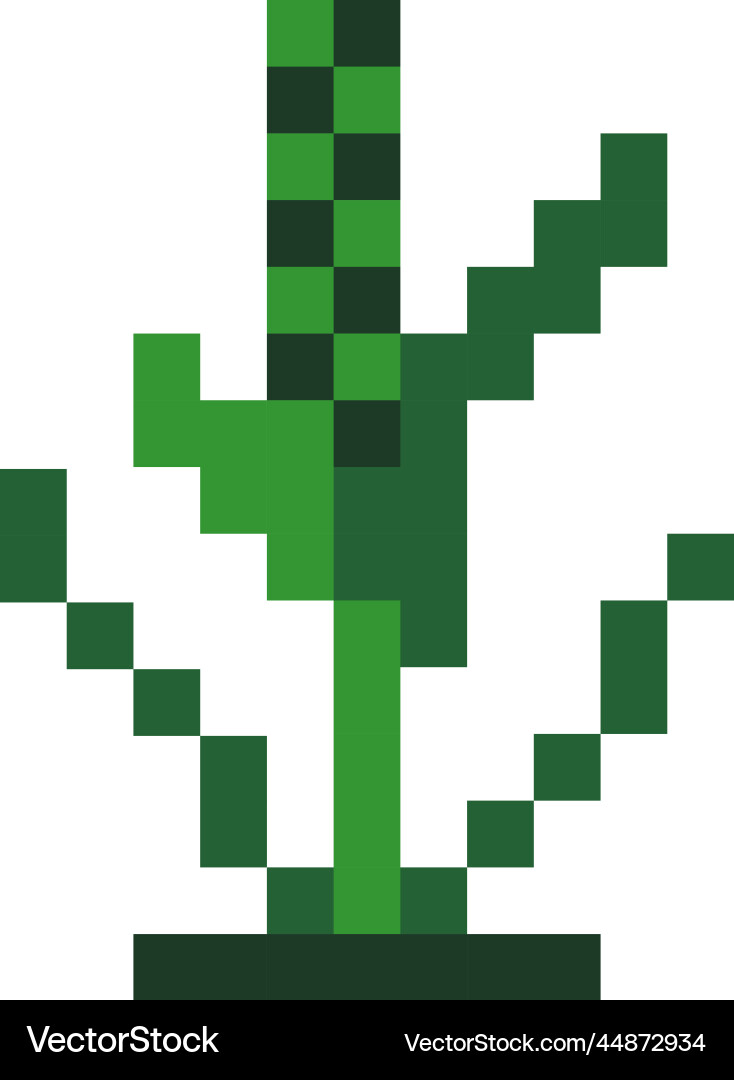 Pixelated flora for 8 bit game setting or level Pixelated flora for 8 bit game setting or level vector image