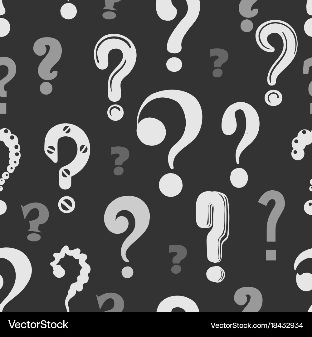 Question Mark Pattern vector image