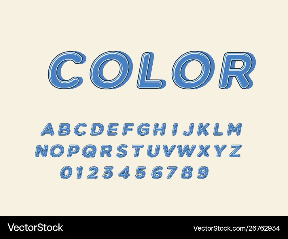 Retro font and alphabet stock Retro font and alphabet stock vector image