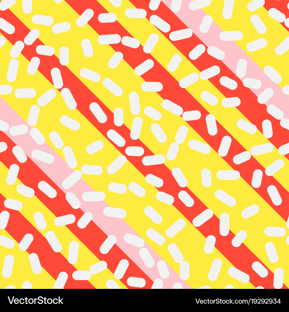Retro seamless pattern in memphis style design vector image