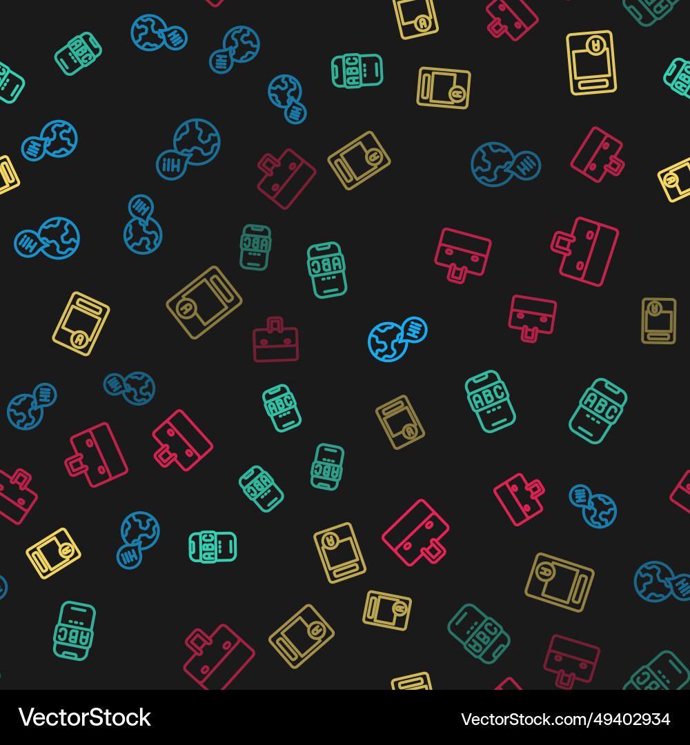 Set line learning foreign languages Vector Image