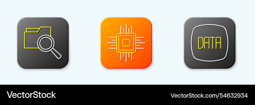Set line search with folder processor cpu Set line search with folder processor cpu vector image