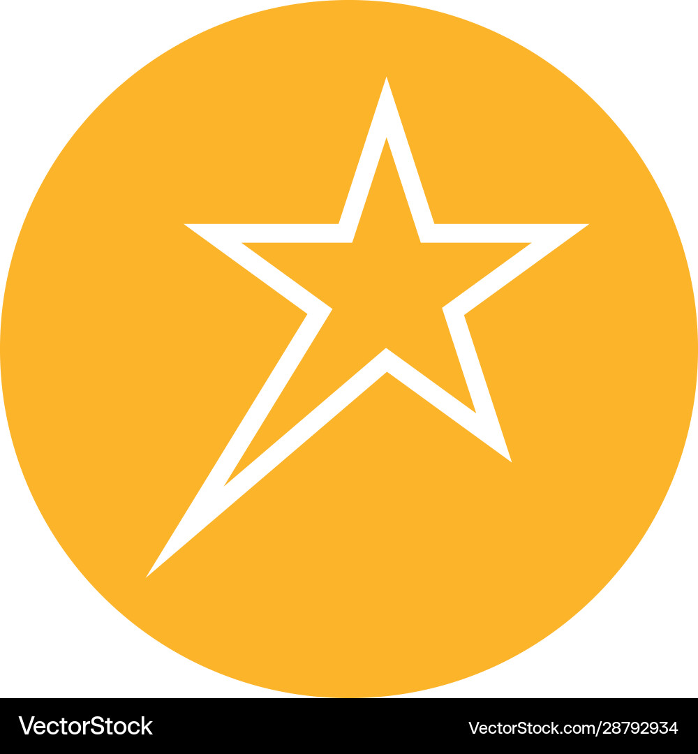Star five pointed block style icon vector image