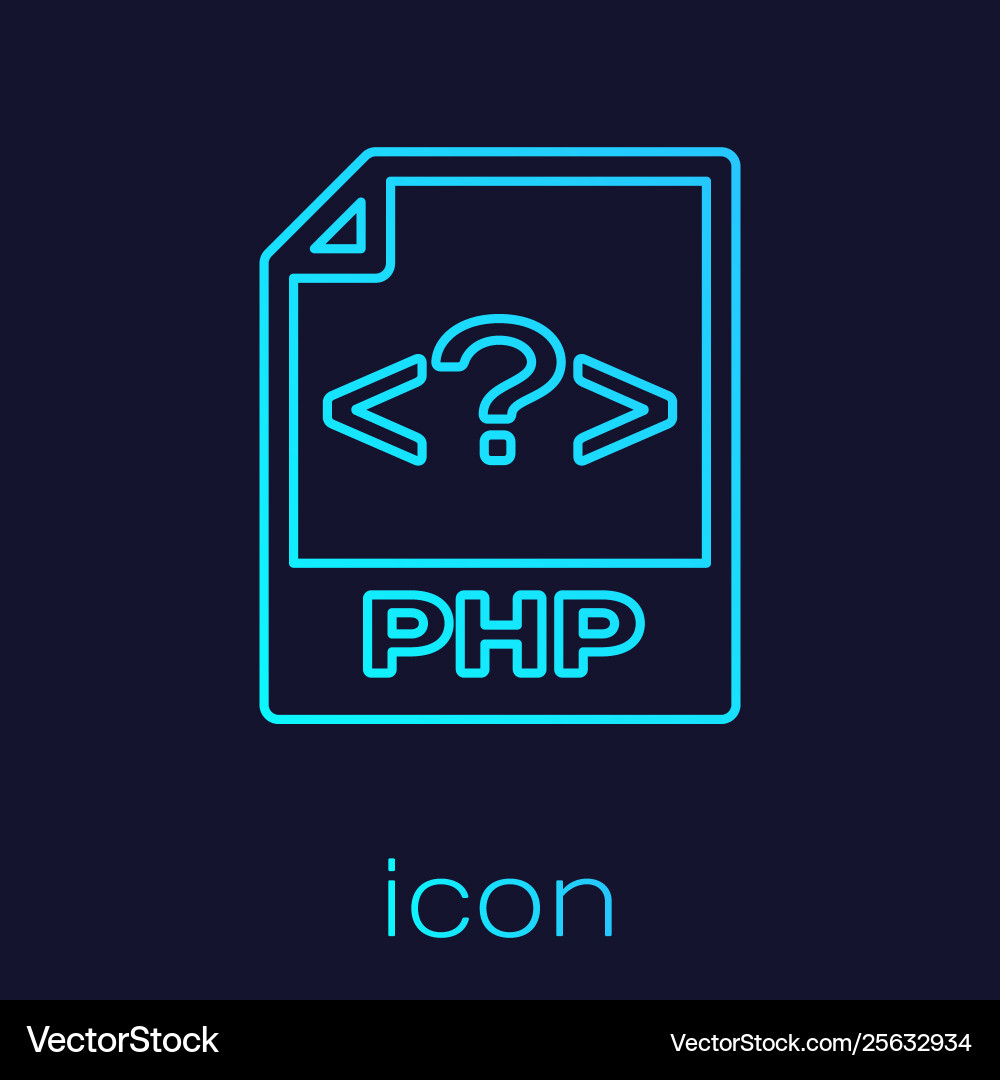Turquoise php file document icon download Turquoise php file document icon download vector image