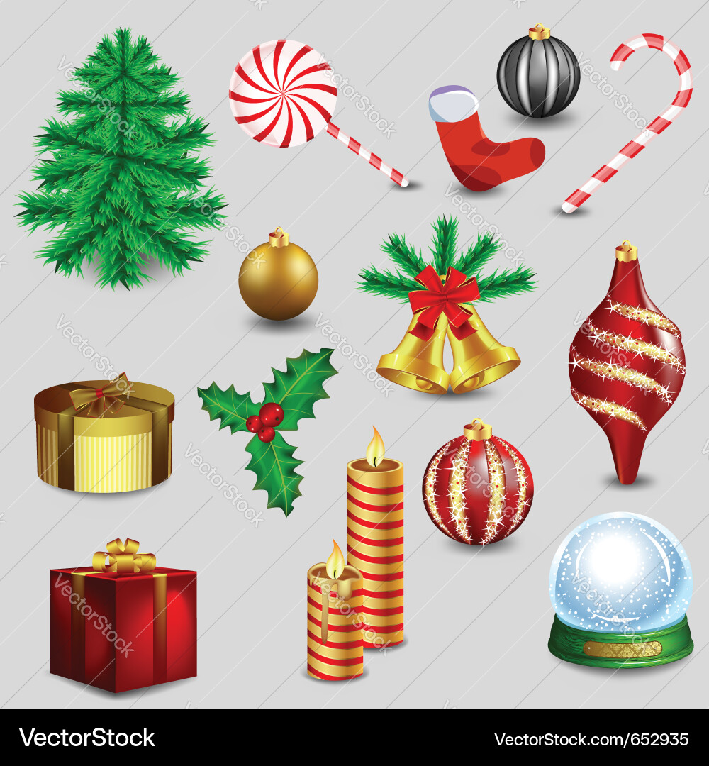 Christmas Decorations Vector Image