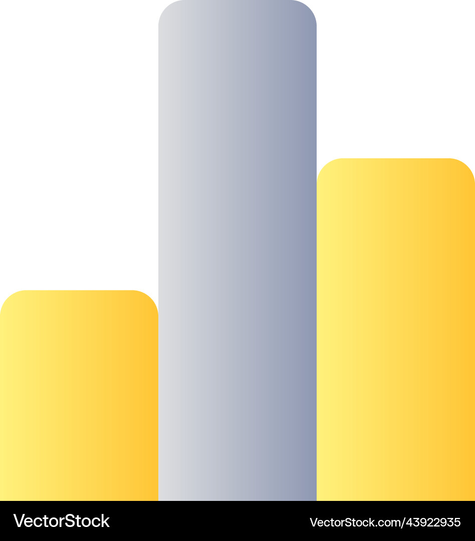 Column graph flat gradient two-color ui icon Column graph flat gradient two-color ui icon vector image