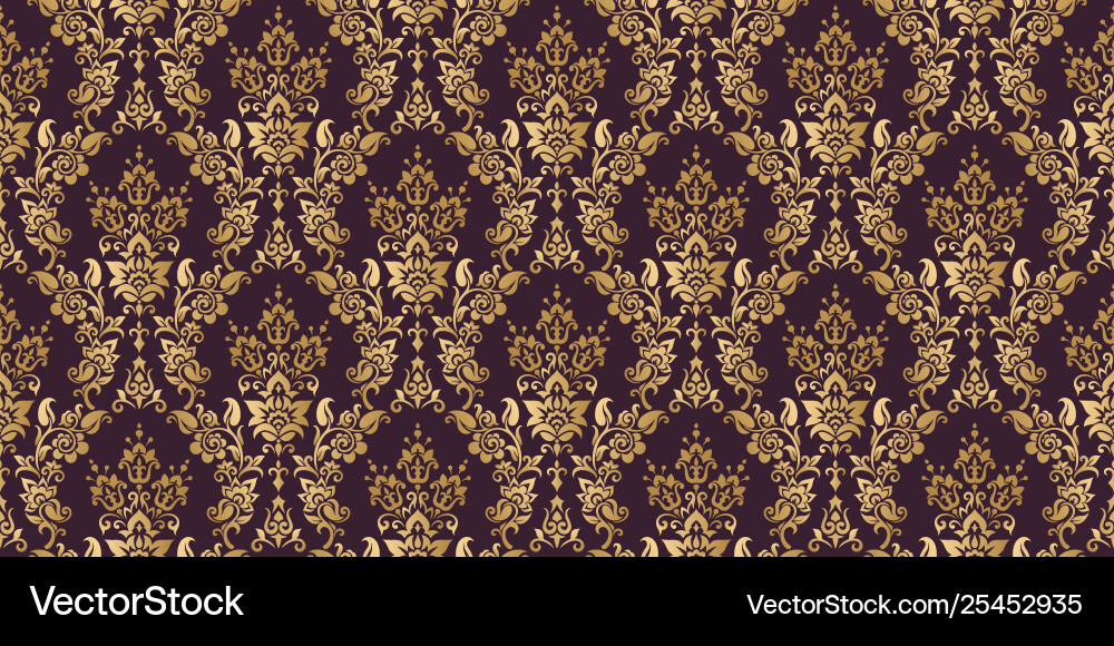 Damask seamless pattern background elegant Damask seamless pattern background elegant Vector Image