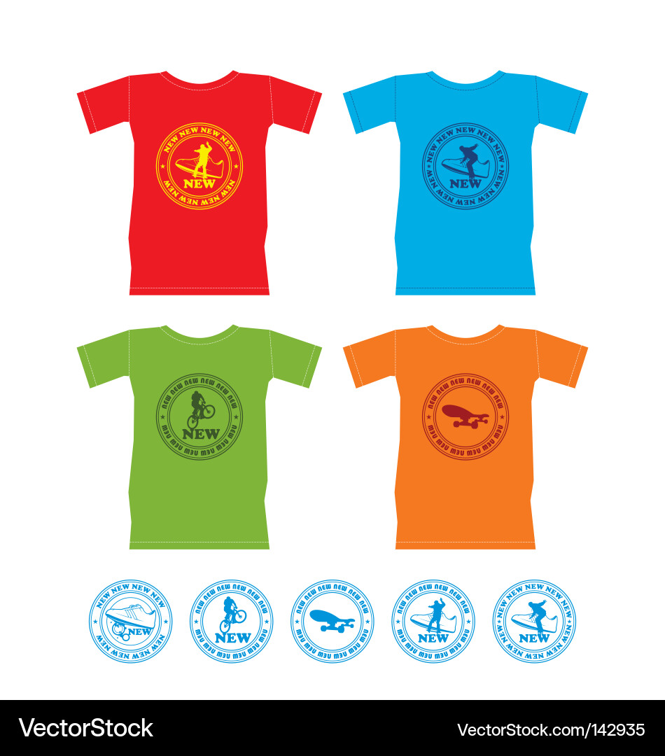 Extreme Sport T-Shirts Vektorbild