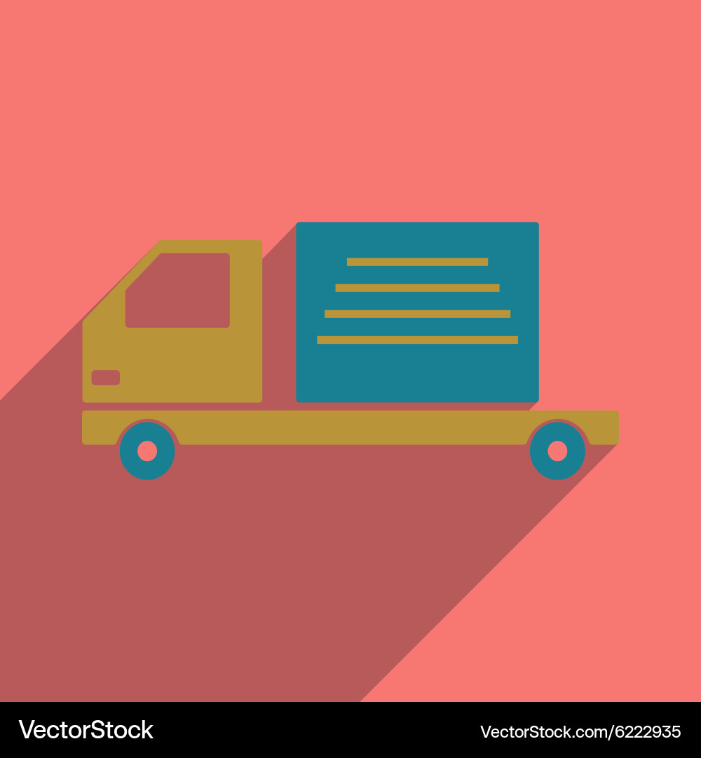 Flat with shadow icon and mobile application vector image