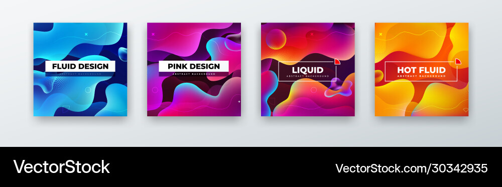 Liquid color background design fluid gradient Liquid color background design fluid gradient vector image