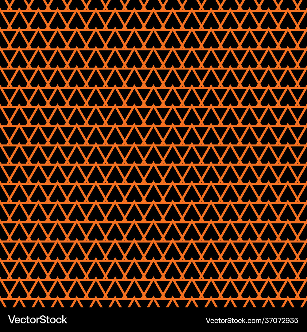 Red Triangle Pattern on Black vector image