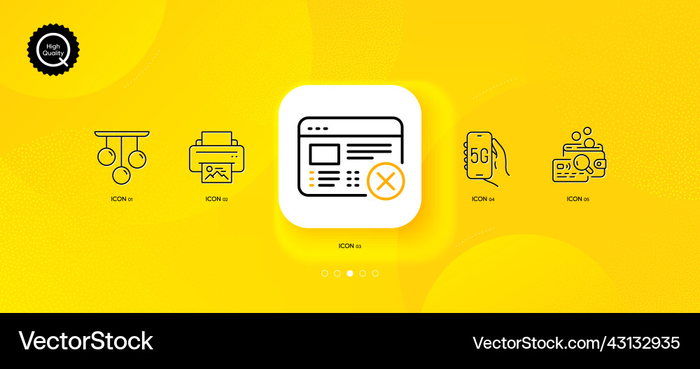 Reject web 5g internet and print image minimal Reject web 5g internet and print image minimal Vector Image