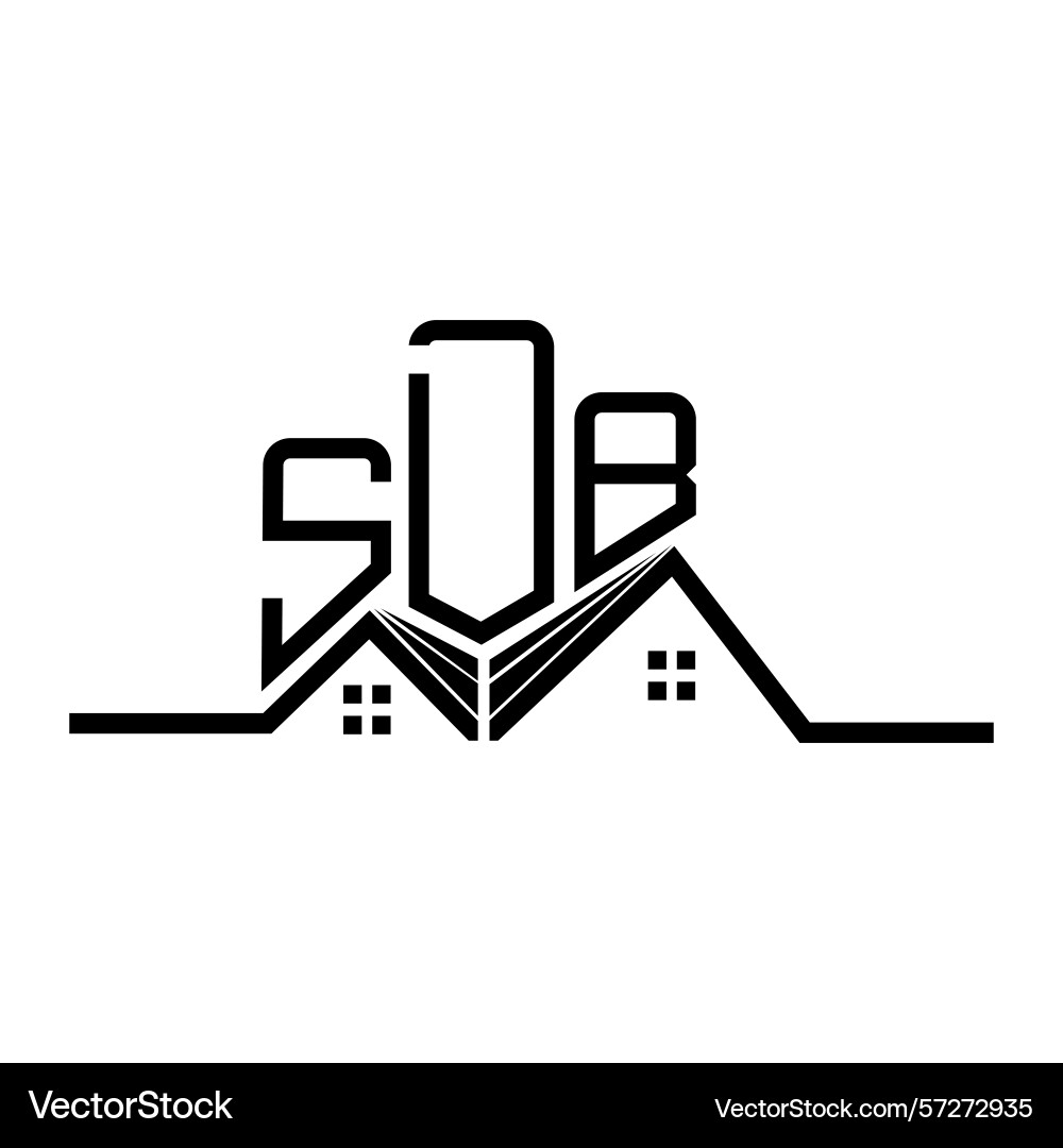 Sdb real state logo design simple and modern Vector Image