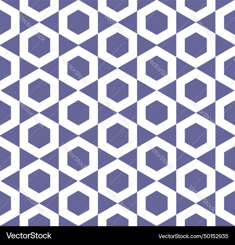 Seamless hexagons and triangles pattern vector image