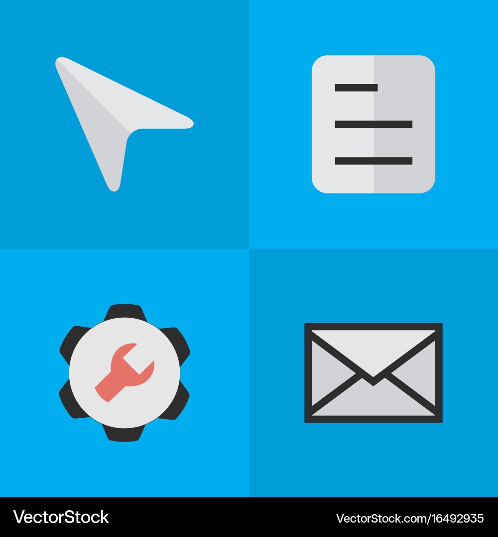Set of simple interface icons Vector Image