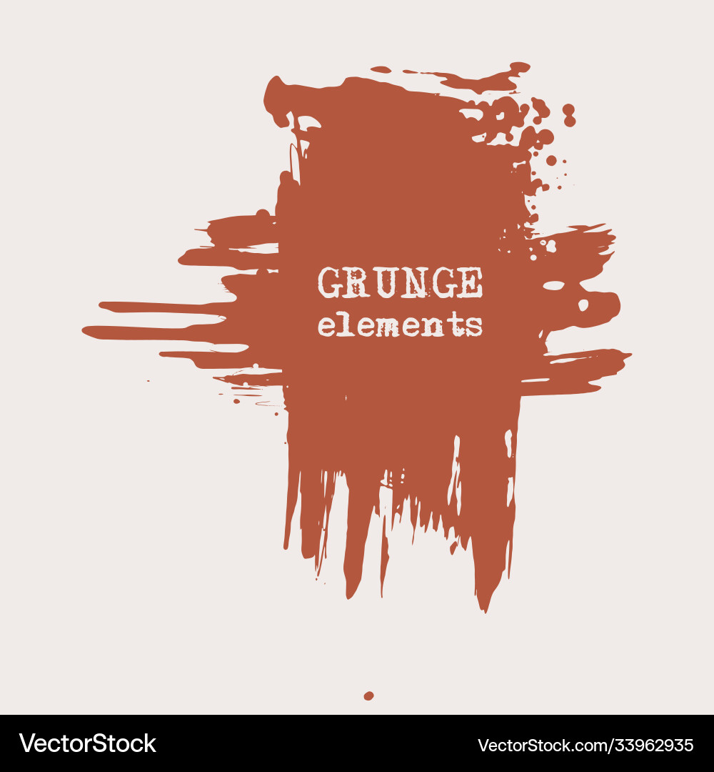 Splats splashes and blobs brown ink paint Splats splashes and blobs brown ink paint vector image