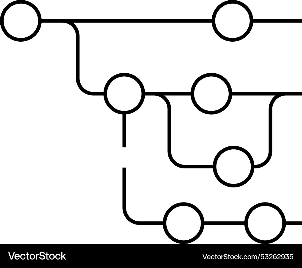 Version control software line icon Version control software line icon vector image