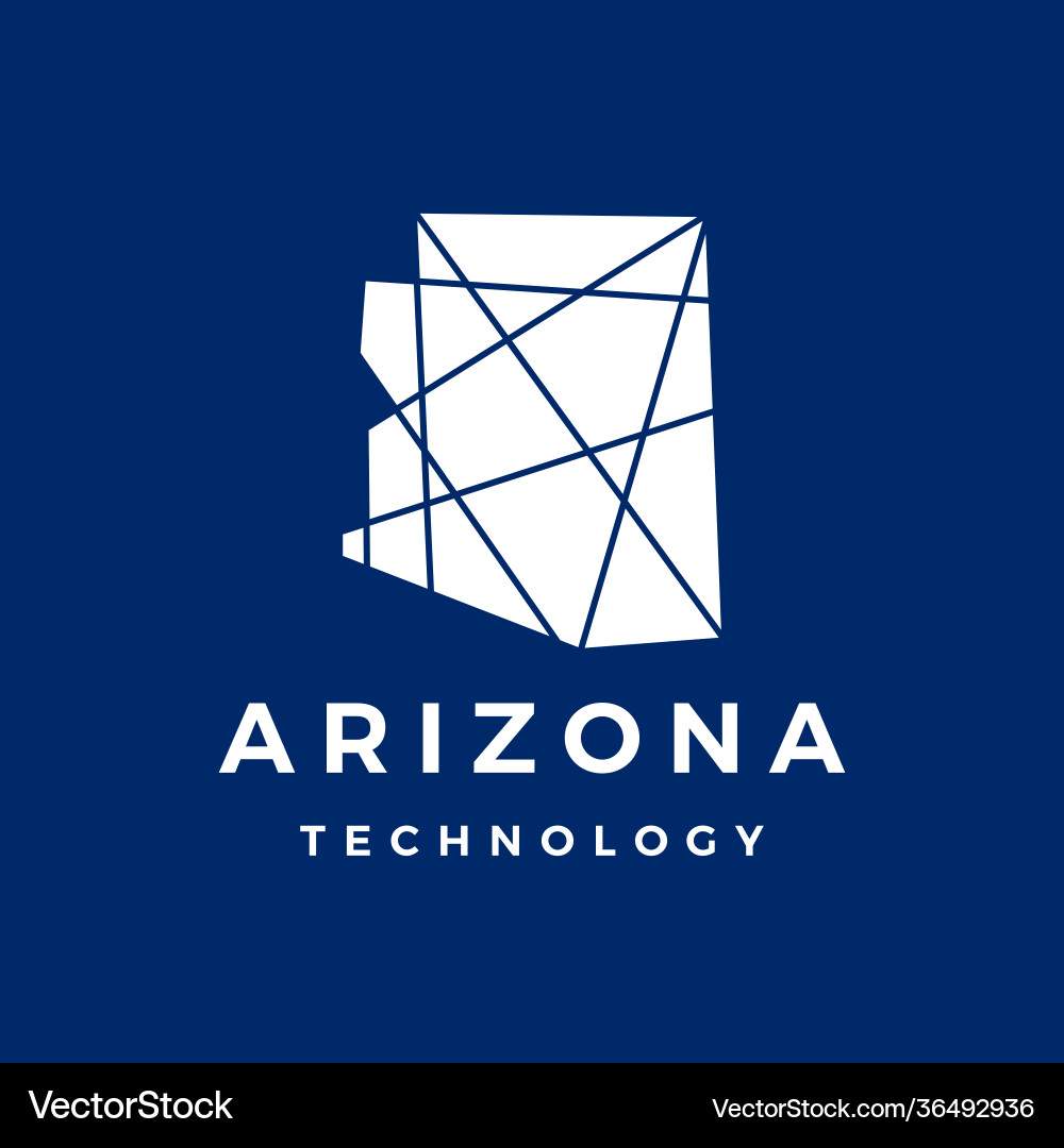 Arizona Technologie geometrisches polygonales Logo-Ikone Arizona Technologie geometrisches polygonales Logo-Ikone vektorbild