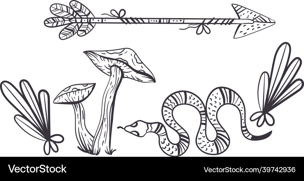 Boho witch design element concept Vector Image