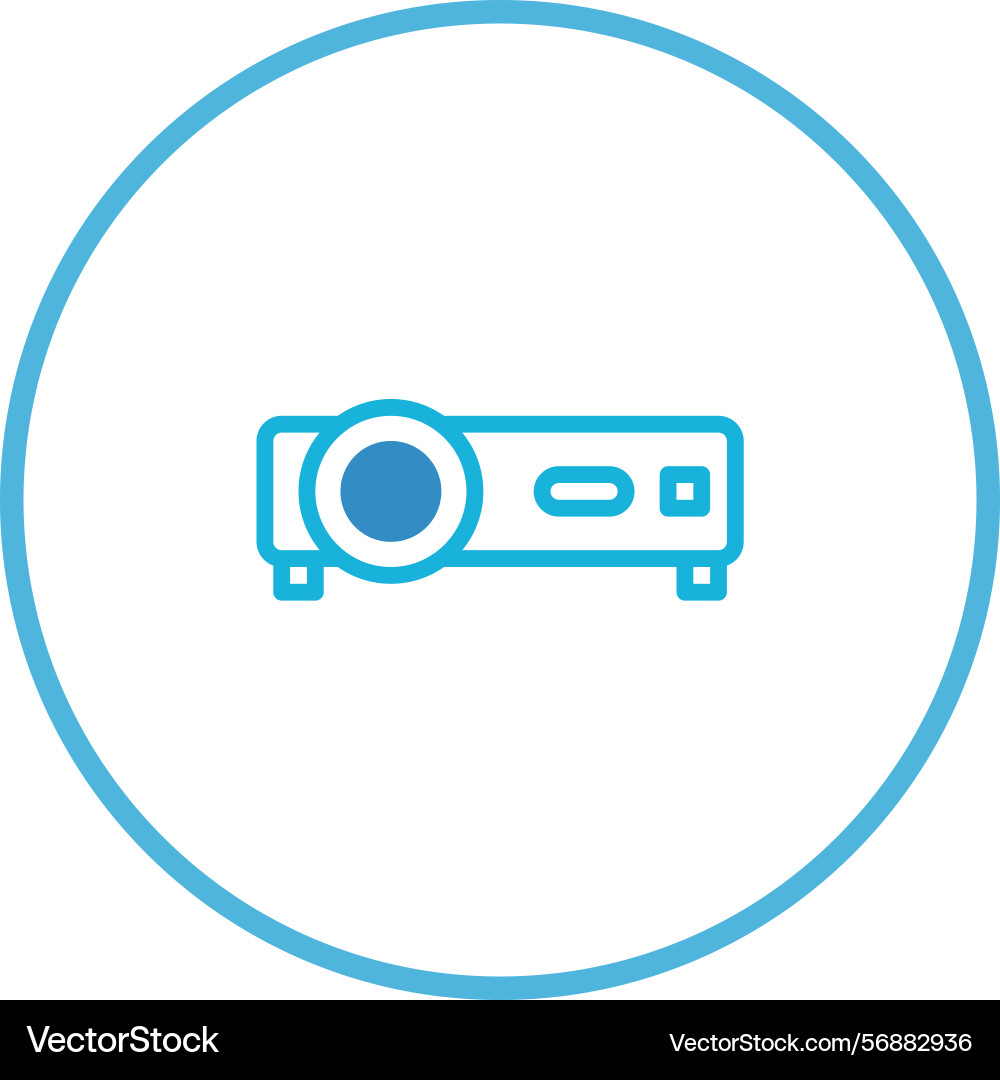 Clean and minimalistic projector icon design Clean and minimalistic projector icon design Vector Image