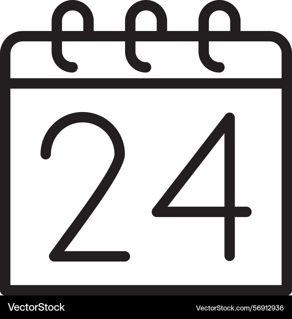 Date linear style icon design Vector Image
