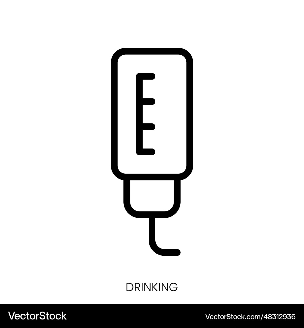 Drinking icon line art style design isolated Drinking icon line art style design isolated vector image