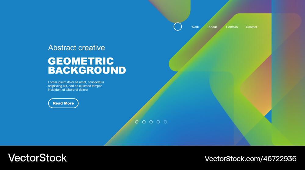 Fluid gradient triangles landing page background Fluid gradient triangles landing page background vector image