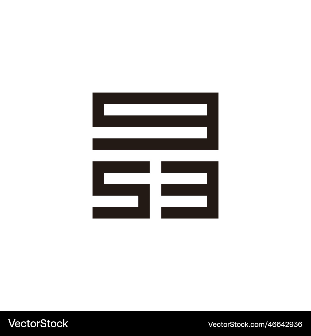 Number 9 5 and 3 square geometric symbol simple Number 9 5 and 3 square geometric symbol simple Vector Image