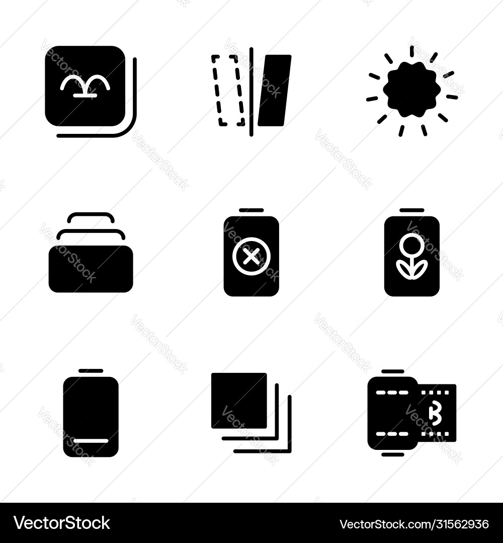 Photo editor icon set include gallery device Photo editor icon set include gallery device vector image