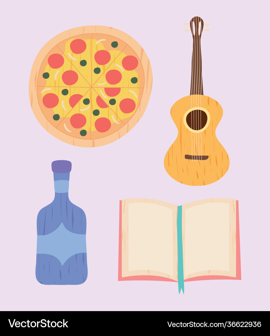 Picnic objects set Vector Image