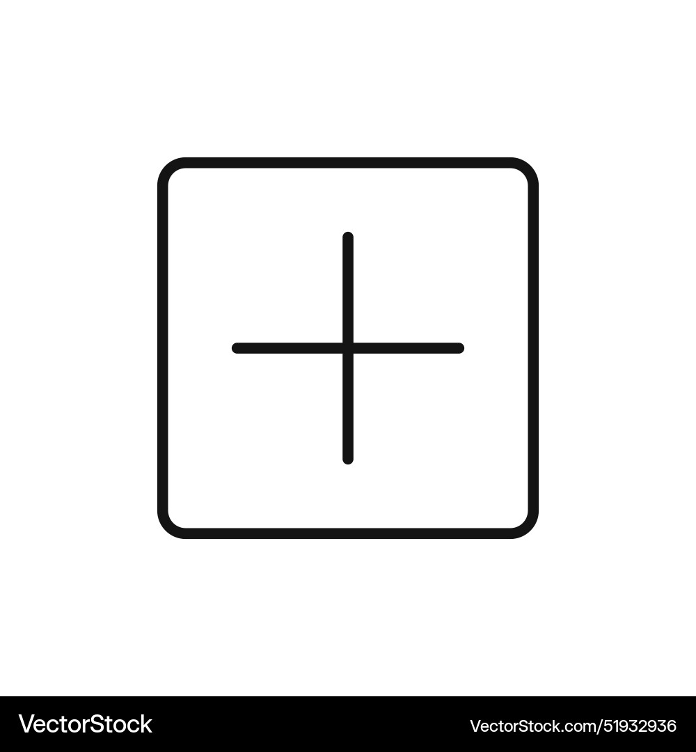 Plus add icon ideal for adding new features vector image