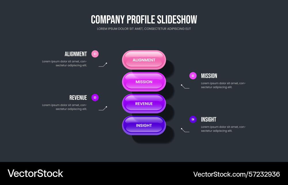 Project visualization 4 element infographic frame Project visualization 4 element infographic frame Vector Image