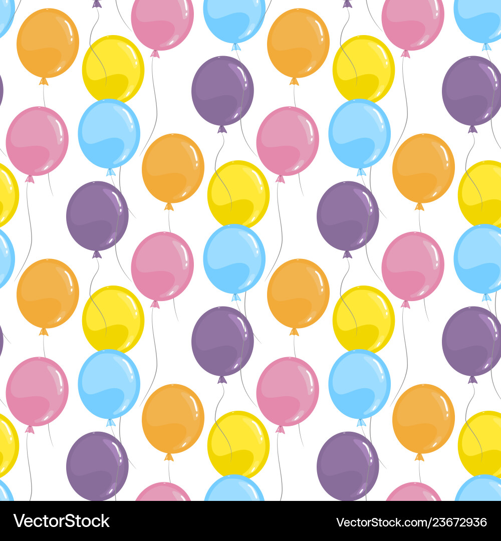 Seamless pattern with balloons party element Seamless pattern with balloons party element vector image