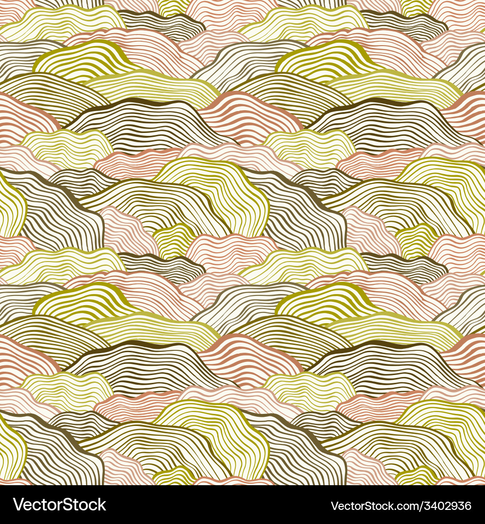 Seamless pattern with wavy scale texture vector image