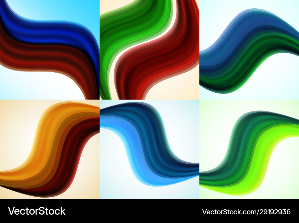Set abstract background with colorful waves Set abstract background with colorful waves vector image