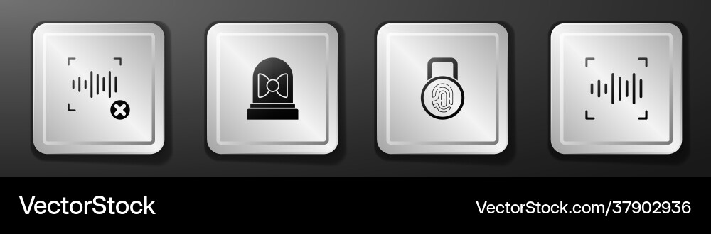 Set rejection voice recognition motion sensor Set rejection voice recognition motion sensor Vector Image