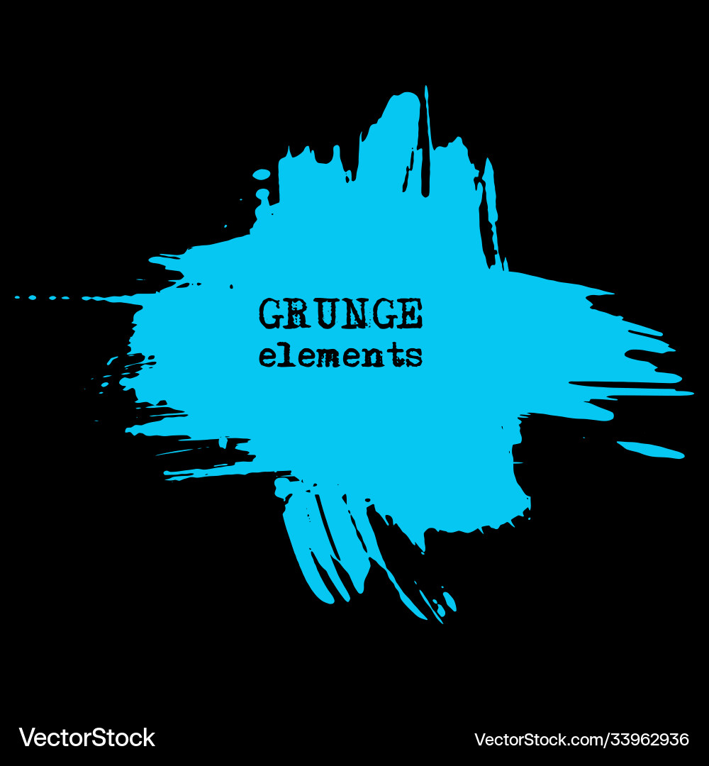 Splats splashes and blobs blue ink paint Splats splashes and blobs blue ink paint Vector Image