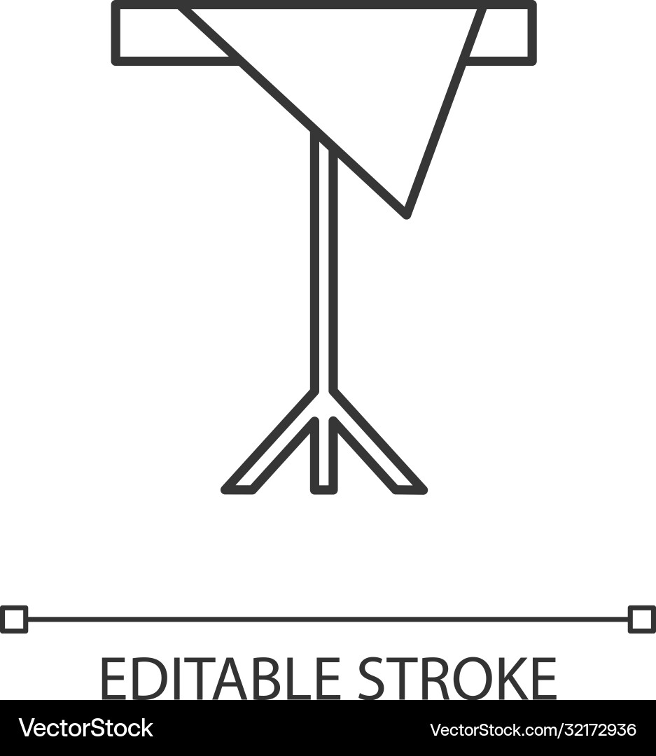 Table with cloth linear icon Table with cloth linear icon vector image