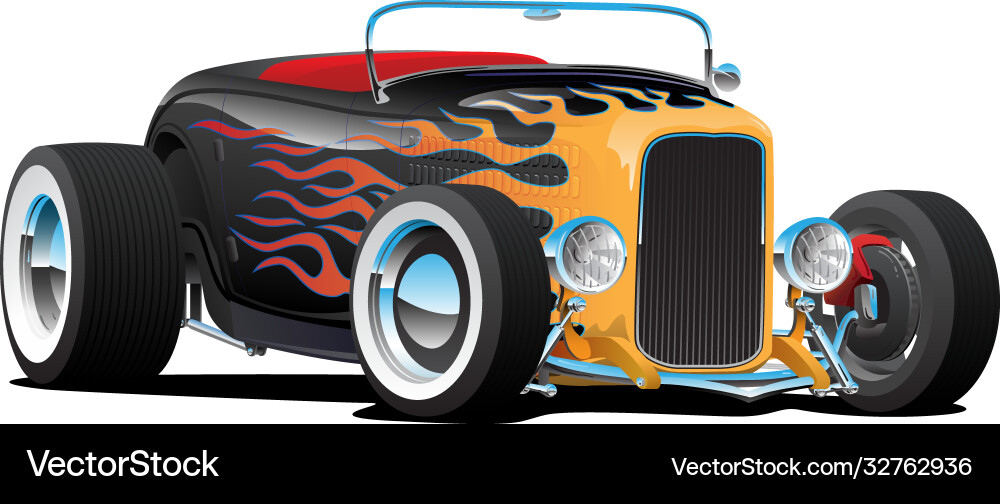 Vintage Hot Rod Roadster vector image