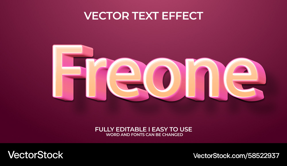 3D Text Effect - Editable Vector Image