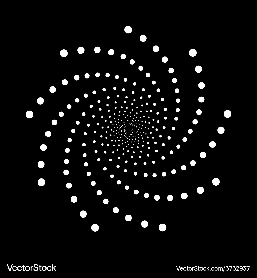 Abstract dotted shape design element vector image
