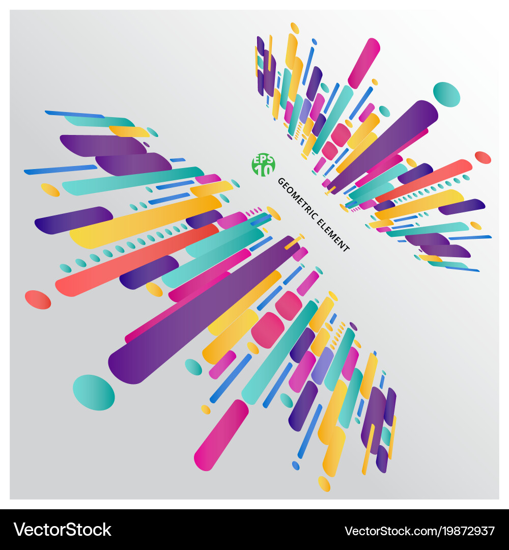 Abstract Geometric Shapes - Dynamic Composition Vector Image
