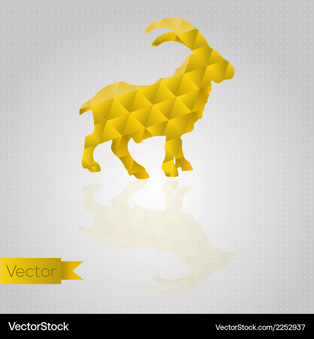 Abstract triangular goat vector image