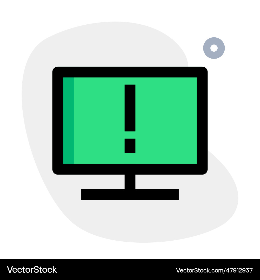 Alert warning indication in system Vector Image