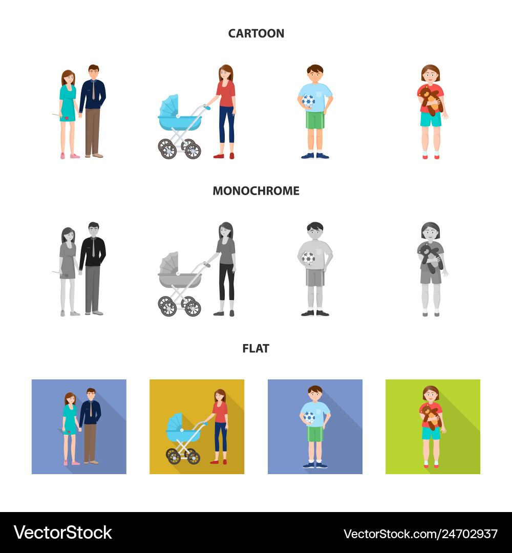 Design of character and avatar logo Design of character and avatar logo vector image