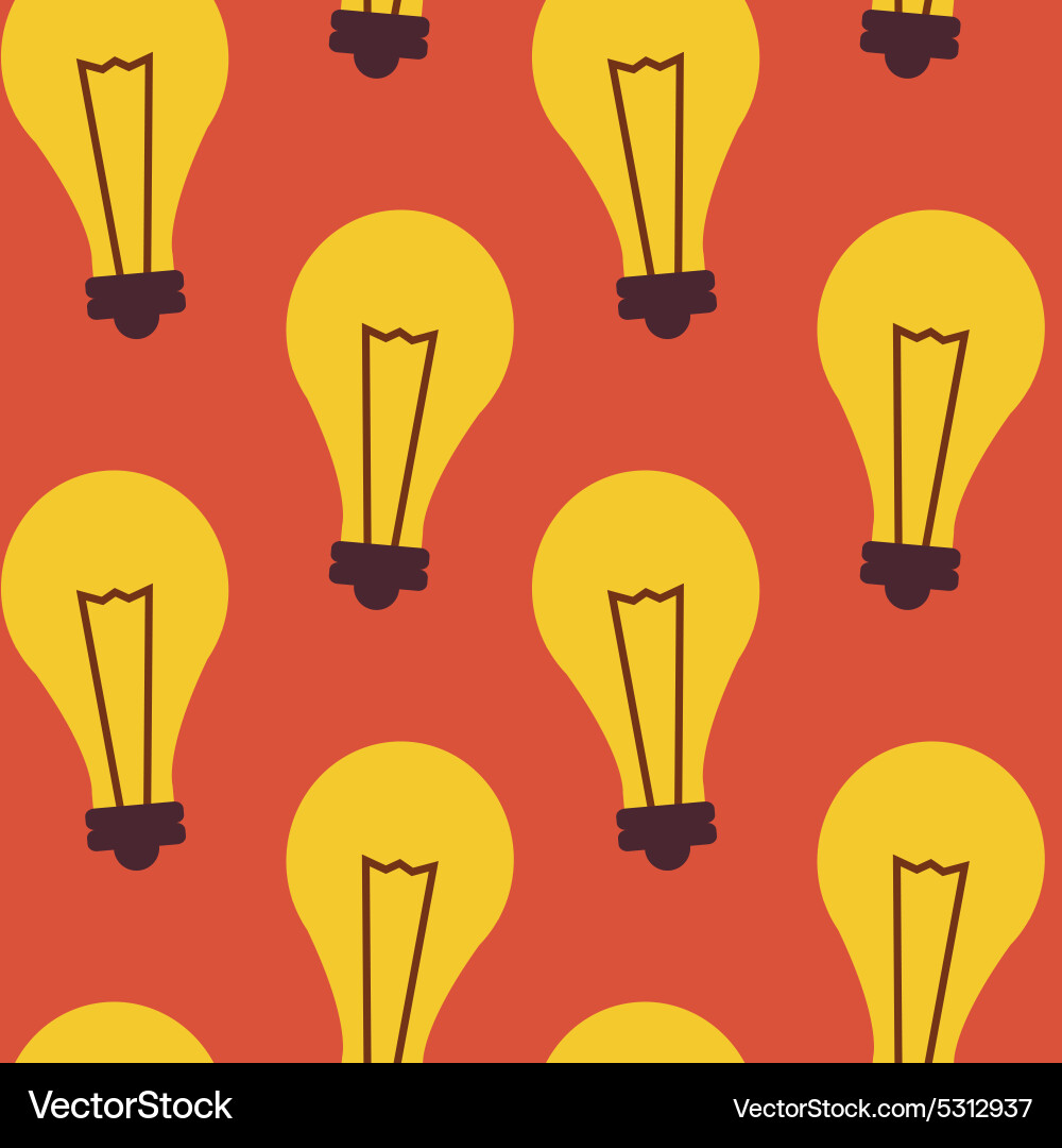 Flat seamless pattern business idea lamp Vector Image