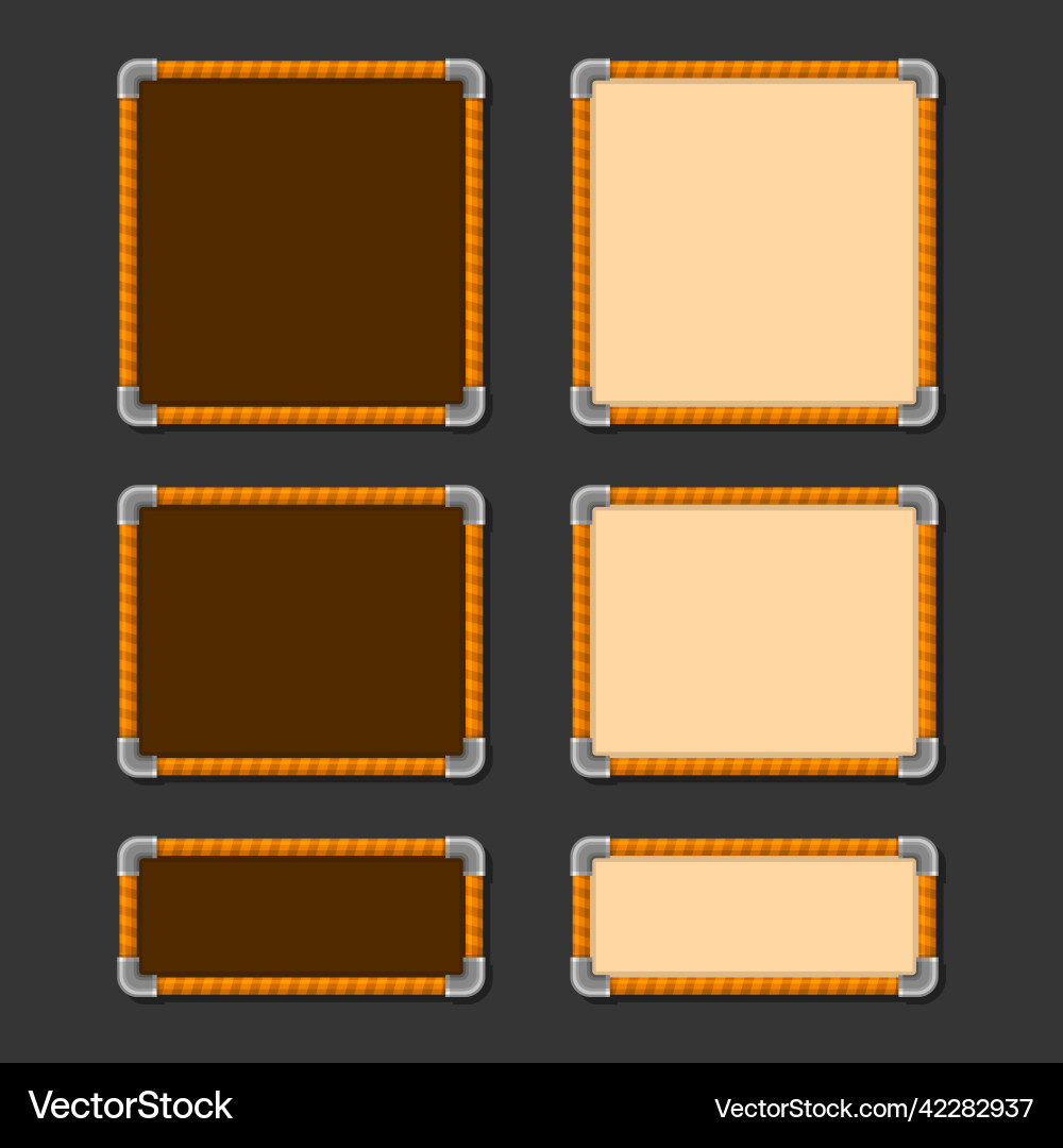 Game Menu Board Frame - UI Elements vector image